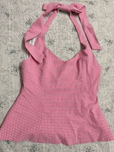 ZARA Cute Pink Gingham Top