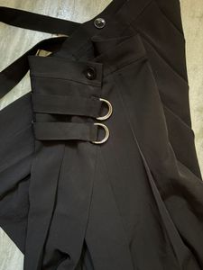 Black Tennis Wrap Skirt