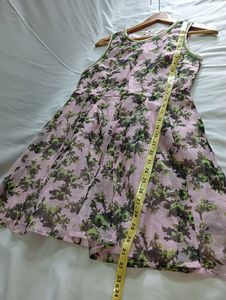 Vintage Floral Opaque Organza Dress