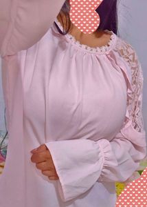 baby pink lace top/blouse