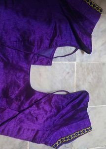 Vibrant Purple Silk Blouse