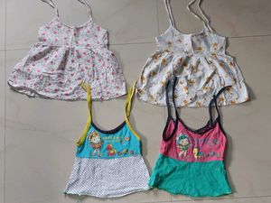 Tie Up Frocks For 6-12 Months Baby Gir