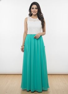 Chic Lace Top Maxi Dress