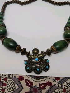 Wooden and metal Kashmiri Necklace