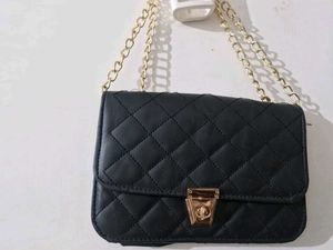 Black Quilted Crossbody Bag