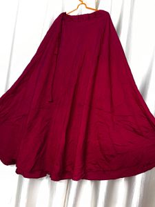 Women Solid Flared Skirt