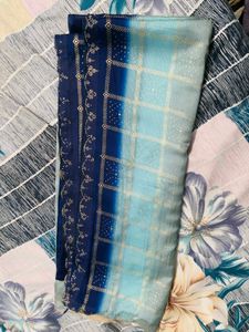 Elegant Blue Ombre Saree