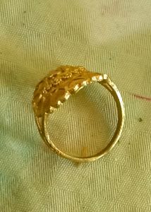 Gold Floral Heart Ring