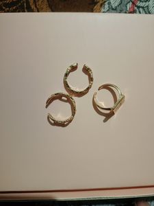Set of 3 Chic Gold Rings