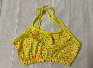 Cute Kids Yellow Polka Dot Swimsuit