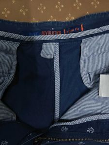 Blue Patterned Shorts
