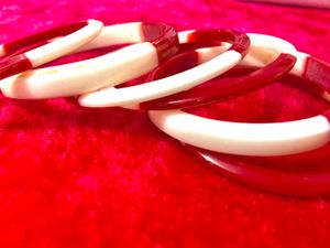 Red And White Bangles ⚪️🔴