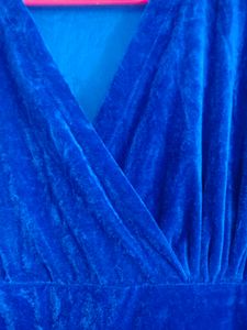 Royal Blue Velvet Maxi Dress