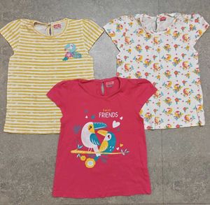 3 Pieces of Cute Girls' T-Shirt Bundle