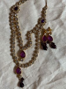 Exquisite Kundan Necklace &amp; Earrings Set