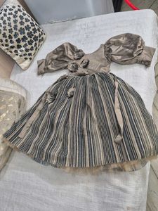 Elegant Striped Party Dress