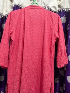 Full body Pink Embroidered Kurta