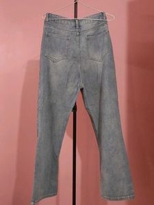 Distressed Light Wash Flare Jeans