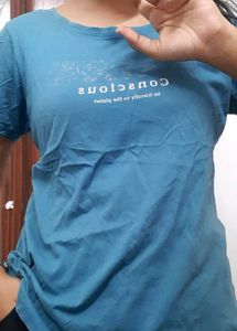 Blue Pure Cotton T-Shirt pantaloons