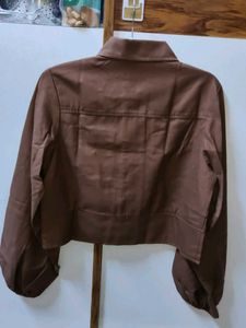 MADAMME - Stylish Brown Cropped Jacket