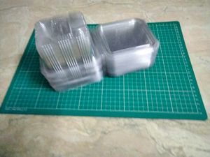 200 pcs Hinged Rectangular Food Containers