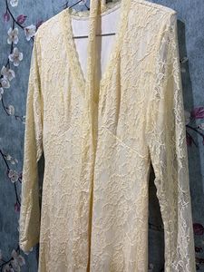 yello sheer A line dress