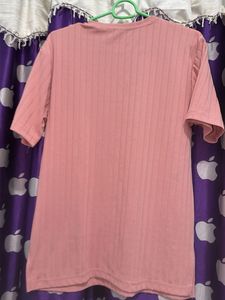 Soft Pink Ribbed coord set