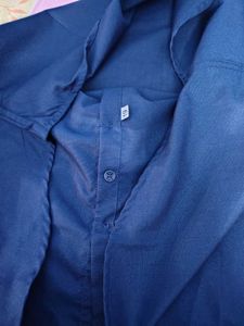 Men's Navy Blue Formal Cotton Shirt