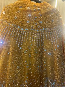 Embroidered Yellow Lehenga Skirt