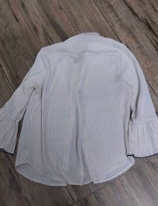 Striped Bell Sleeve Blouse