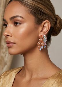 Stunning Gemstone Cluster Earrings