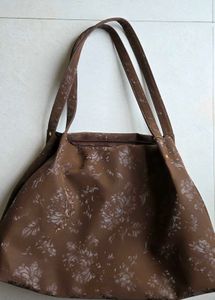 Stylish Brown Floral Print Hobo Bag