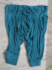 Teal Soft Crepe Silk Patiala Salwar Pants only