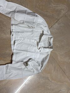 Classic White Cropped Shirt