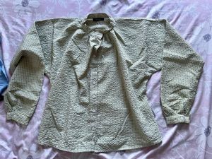 Chic Textured Button-Up Blouse