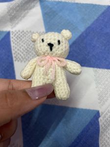 Handmade Crochet Teddy Bear keychain