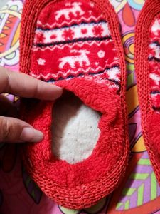 Cozy Red Knit Socks