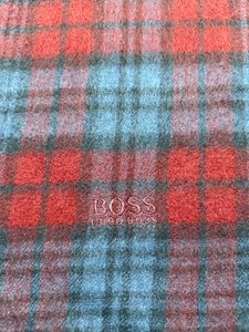 BOSS Plaid Wool Scarf