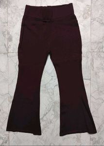 wine maroon Flared Bell Bottom Pants retro