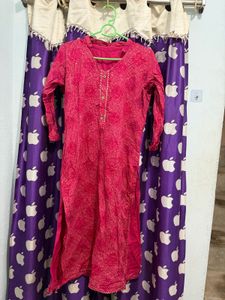 Vibrant Pink Printed Kurta