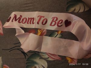 Baby Shower Sash Hairband Crown Badge Mom Dad Tobe