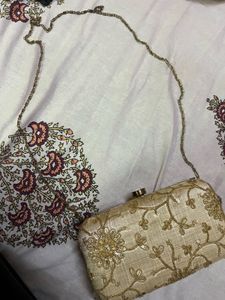 Elegant Embroidered Clutch Bag
