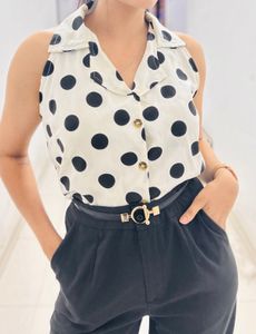 Polka Dot Halter Neck Top