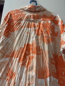 Vibrant Floral Print Button-Up Shirt