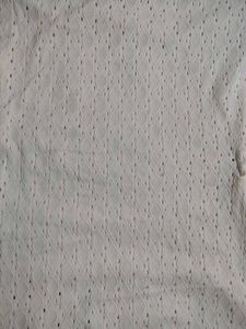 White Textured Short Sleeve Top