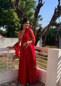 Stunning Red Lehenga Choli Set