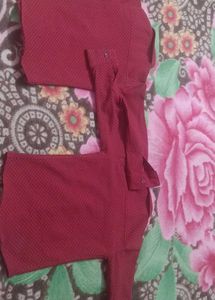 Maroon Checkered Casual Shirt
