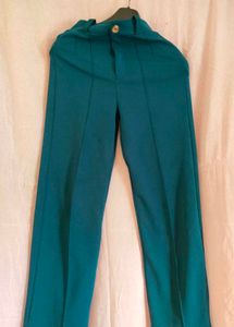 Teal Wide Leg Trousers