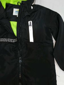 Black Hooded Lightweight Jacket