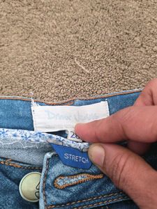 Embroidered Blue Denim Jeans